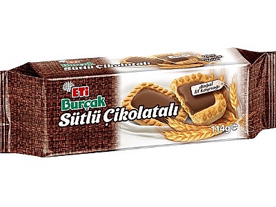 Eti Burçak Sütlü Çikolatalı Bisküvi