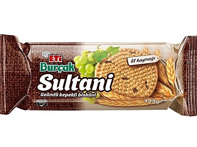 Eti Burçak Sultani Üzümlü kepekli bisküvi