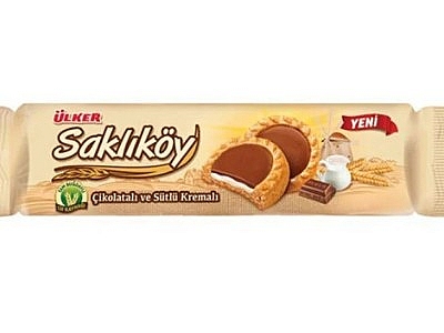 Saklıköy Sütlü Çikolatalı Sütlü  Kremalı Bisküvi