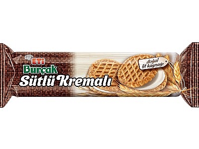 Eti Burçak Sütlü Kremalı Bisküvi