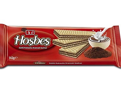 Eti Hoşbeş Sütlü Kakaolu Kremalı Gofret