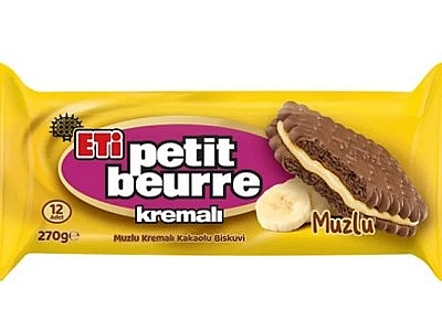 Eti Petit Beurre Kremalı Muzlu Bisküvi